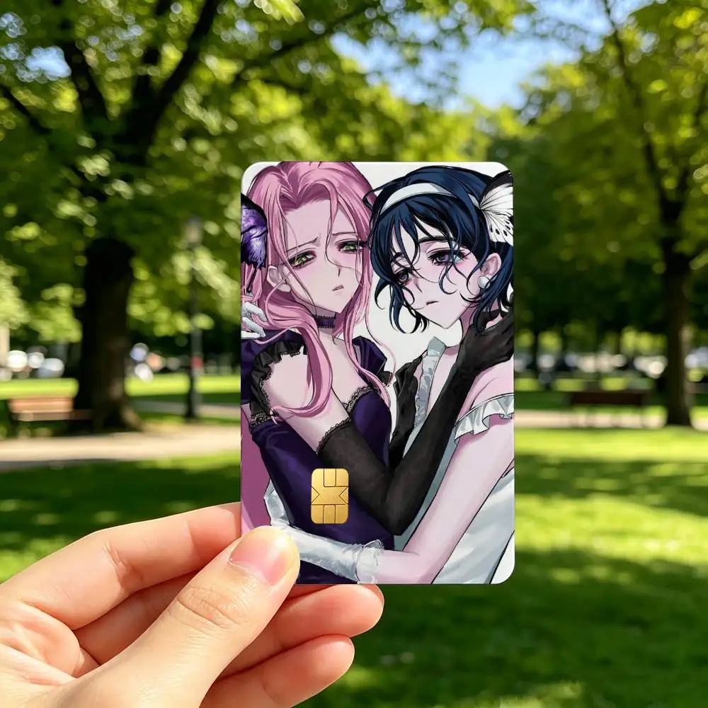 Cute M-Mizi S-Sua A-Alien S-Stage  1Set 4Pcs Waterproof Card Skin Stickers for Credit Bus IC Cards