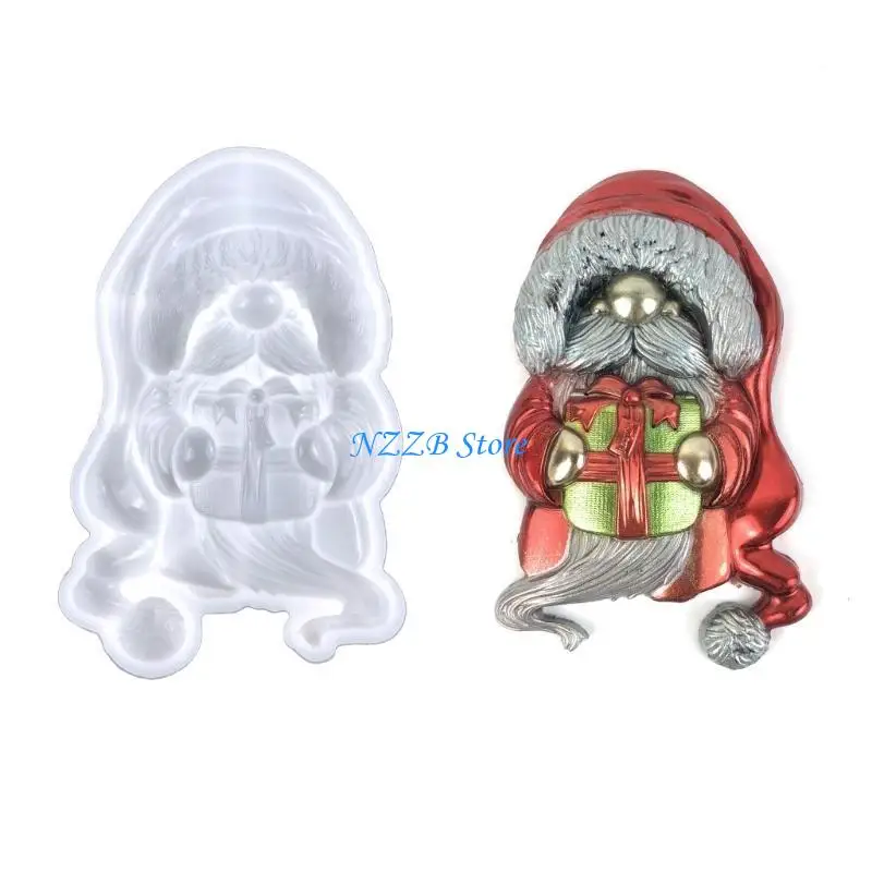 

T21F Silicone Mold Crystal Faceless Dwarf Mold Handmade Home Plaster Mold Ornament