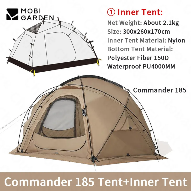 Mobi Garden Commander Camping Dome Tent 70D/230T Nylon Spherical