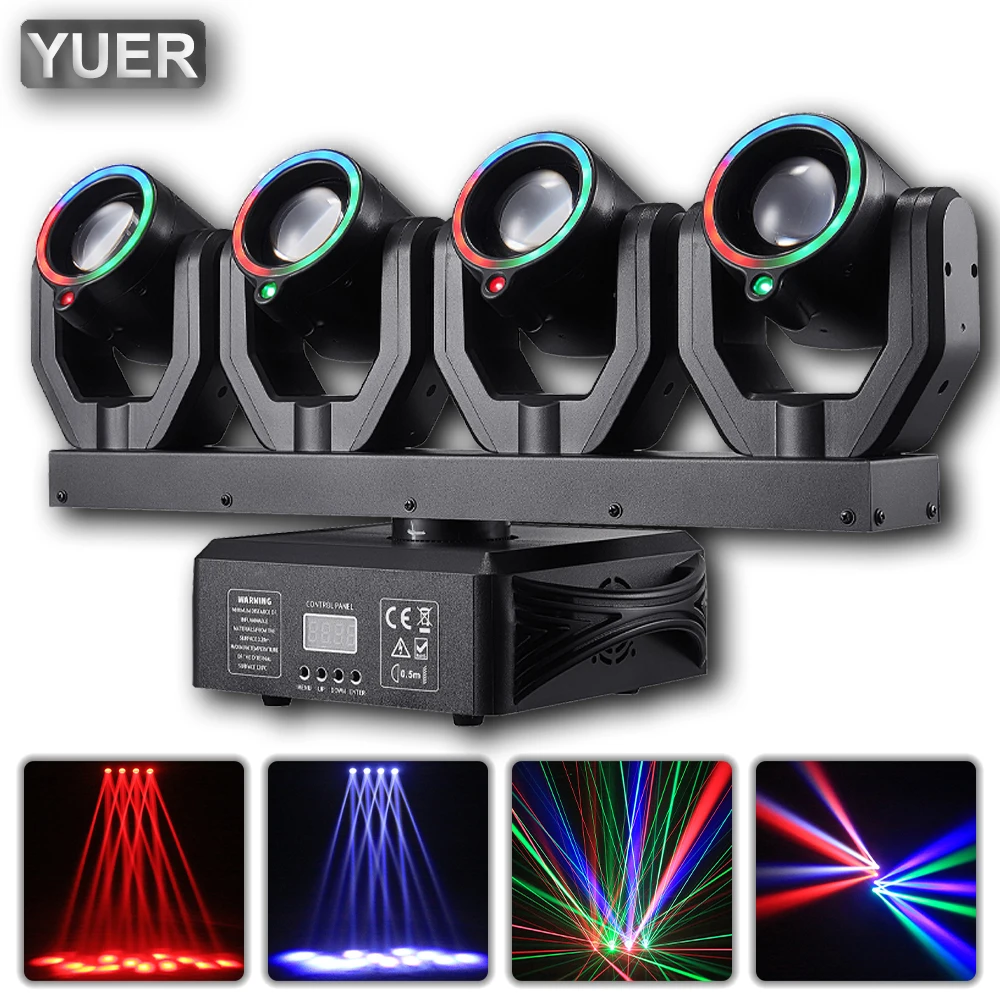 

150W 4 Head 12X10W LED Beam Moving Head Light With SMD RG Laser Stage Moving Light DMX512 For DJ Disco Show Evect Stage Lighting