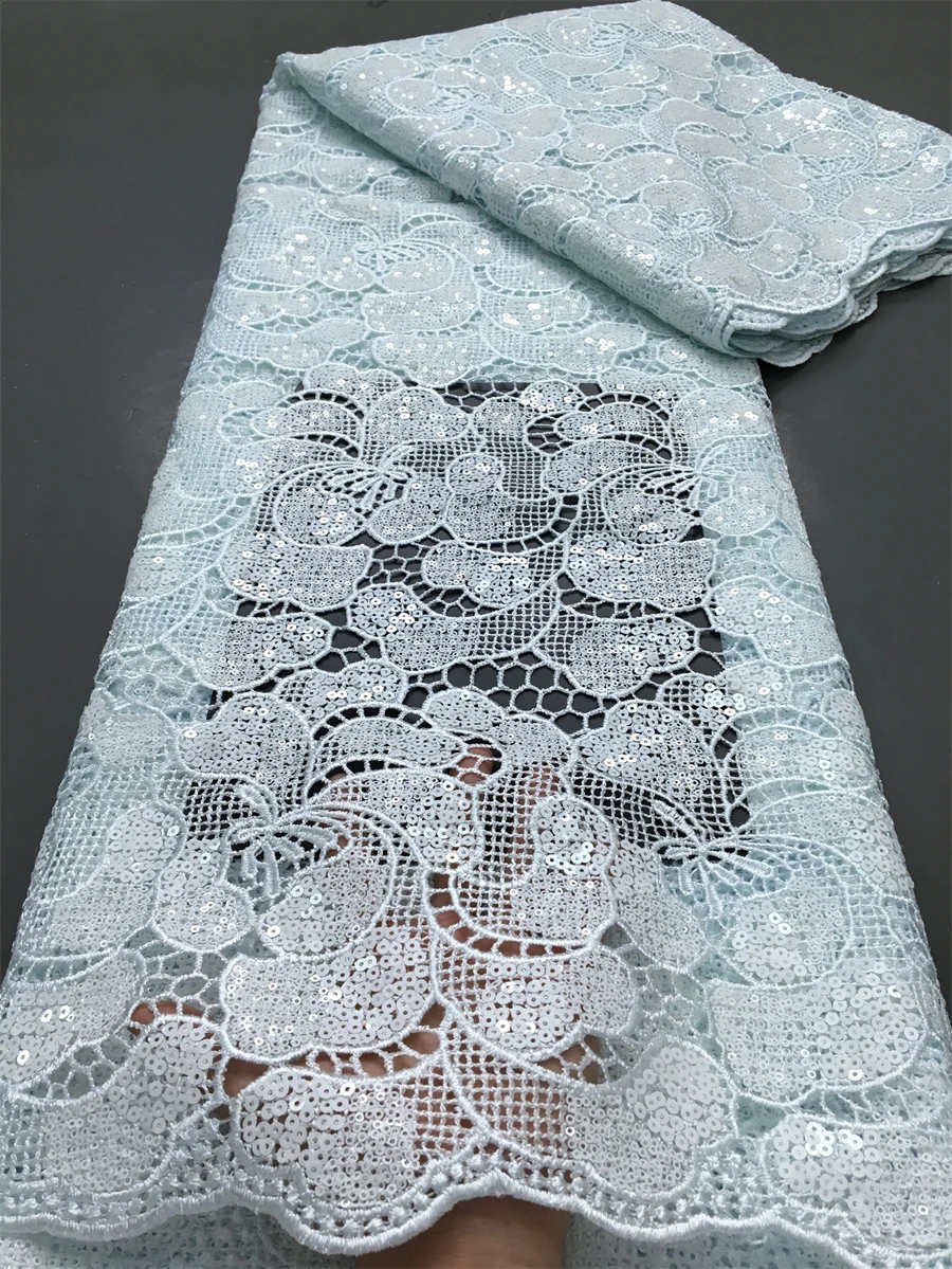 

White African Guipure Cord Lace Fabric 2025 Nigerian Water Soluble Lace Fabric For Wedding Dress Sew Women Party Cloth F4042