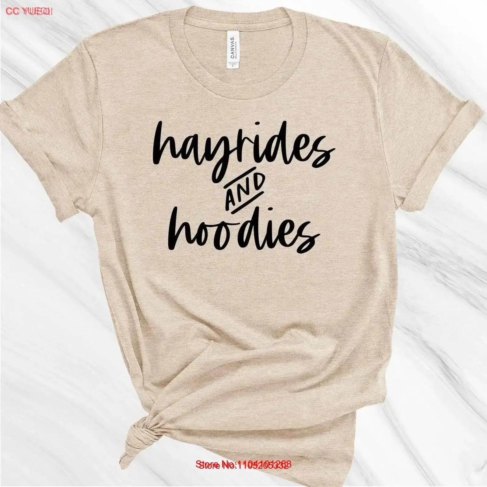 

Hayrides and s Футболка осень-осень женская милая Hello Happy Y'all винтажная стираная мягкая футболка для повседневной носки дизайнерская одежда