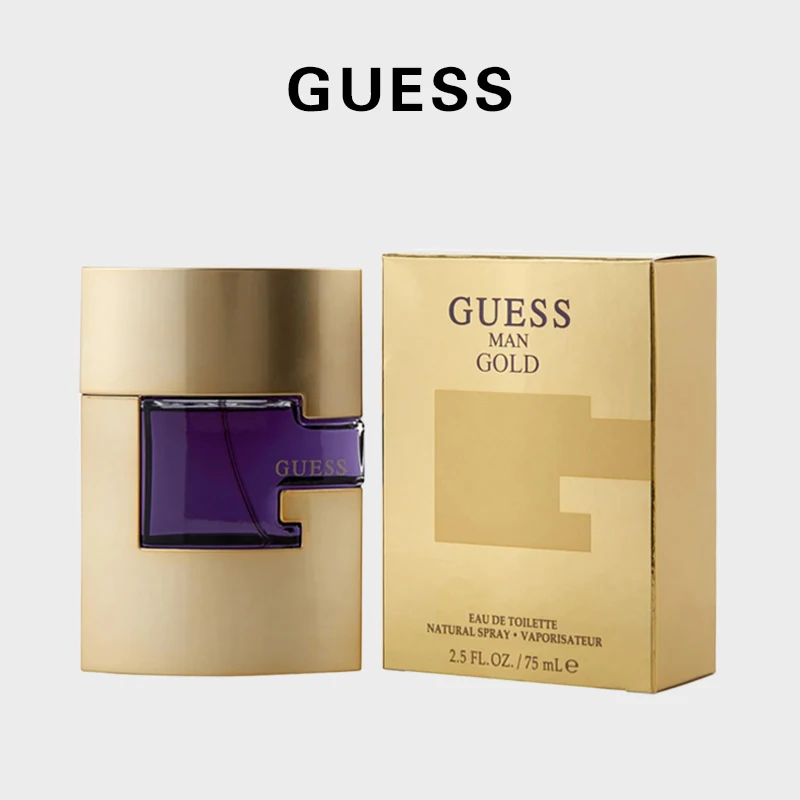 Guess Gold Men Eau De Toilette Spray 75ml Notas florales y afrutadas con fragancia original y duradera