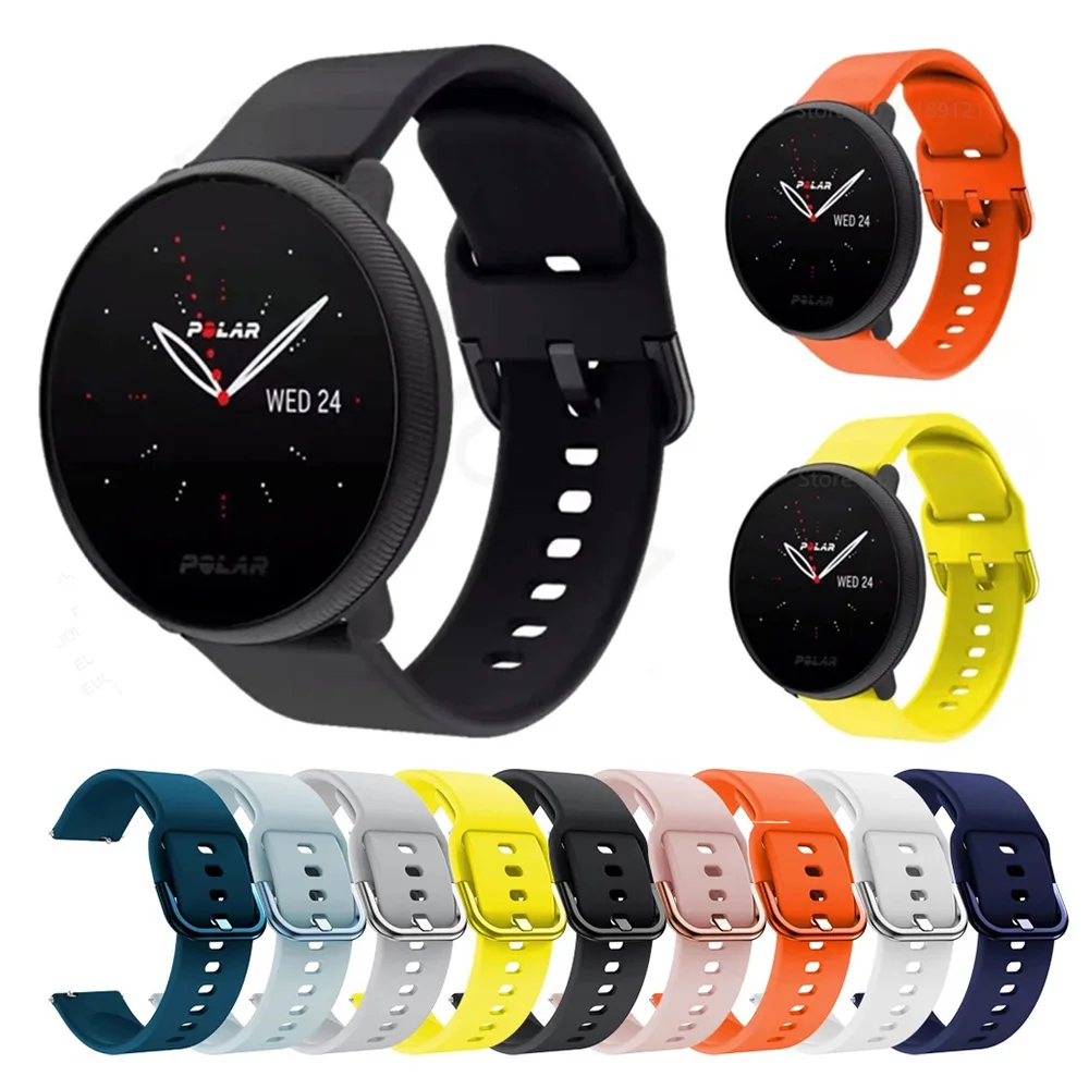 20mm 22mm Silicone Strap For Polar Unite/Ignite 2/Grit X/Vantage M M2 Replacement Watch Band for COROS Pace 3 2/APEX Pro