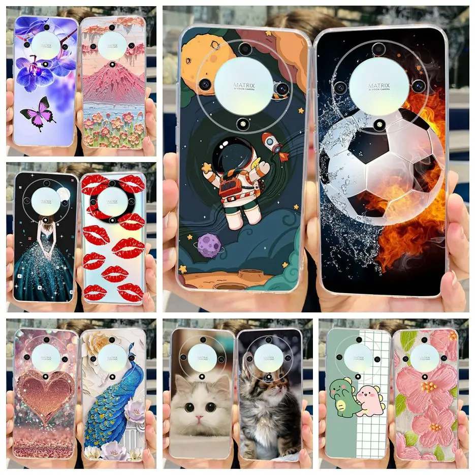 For Honor X9b 5G Case 2023 New Fashion Painted Cover Clear Silicone Soft TPU Phone Case For Honor X9b HonorX9b Back Cover Bumper