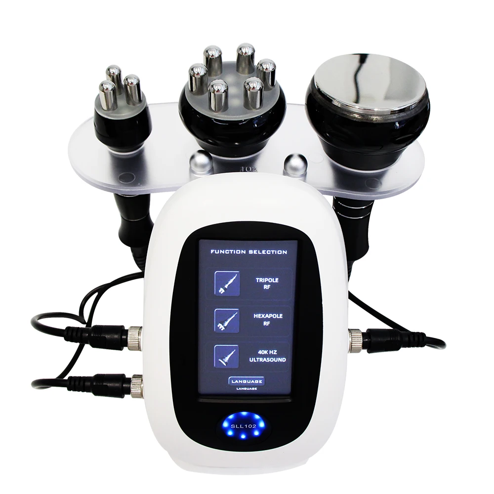 3 في 1 آلة التجويف بالموجات فوق الصوتية 40K مدلك الوجه رفع الدهون إزالة الجسم التخسيس العناية بالبشرة تشديد جهاز الجمال