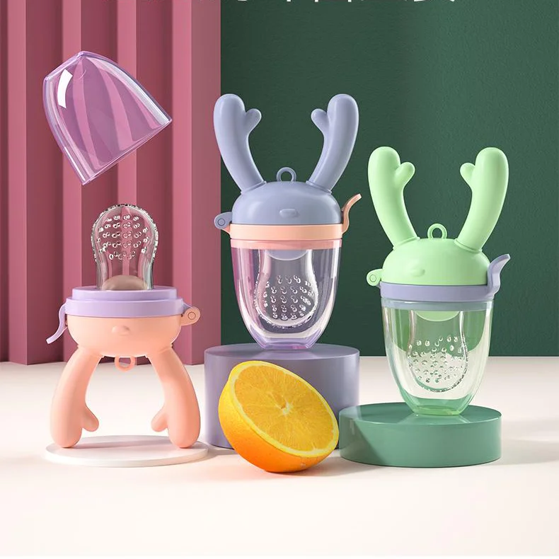 New Design Fashion Natural Silicone Baby Fruit Feeder Pacifier for Baby Teething Toys