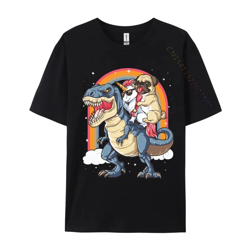 Pug Unicorn Dinosaur T Rex Girls Rainbow Tshirt Brand Mens Top Tee Shirts Black Designer T Shirt Graphic T Shirts Men Oversized