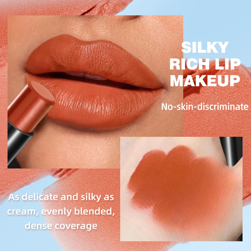 1PC Matte Velvet Lip Gloss Waterproof and Non Stick Cup, Long-Lasting Silky Smooth and Non Smudging Matte Lip Gloss