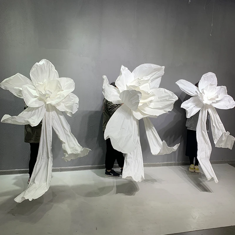 

Giant wedding simulation handmade paper art beauty plastic flower large handmade flower wedding paper flower background