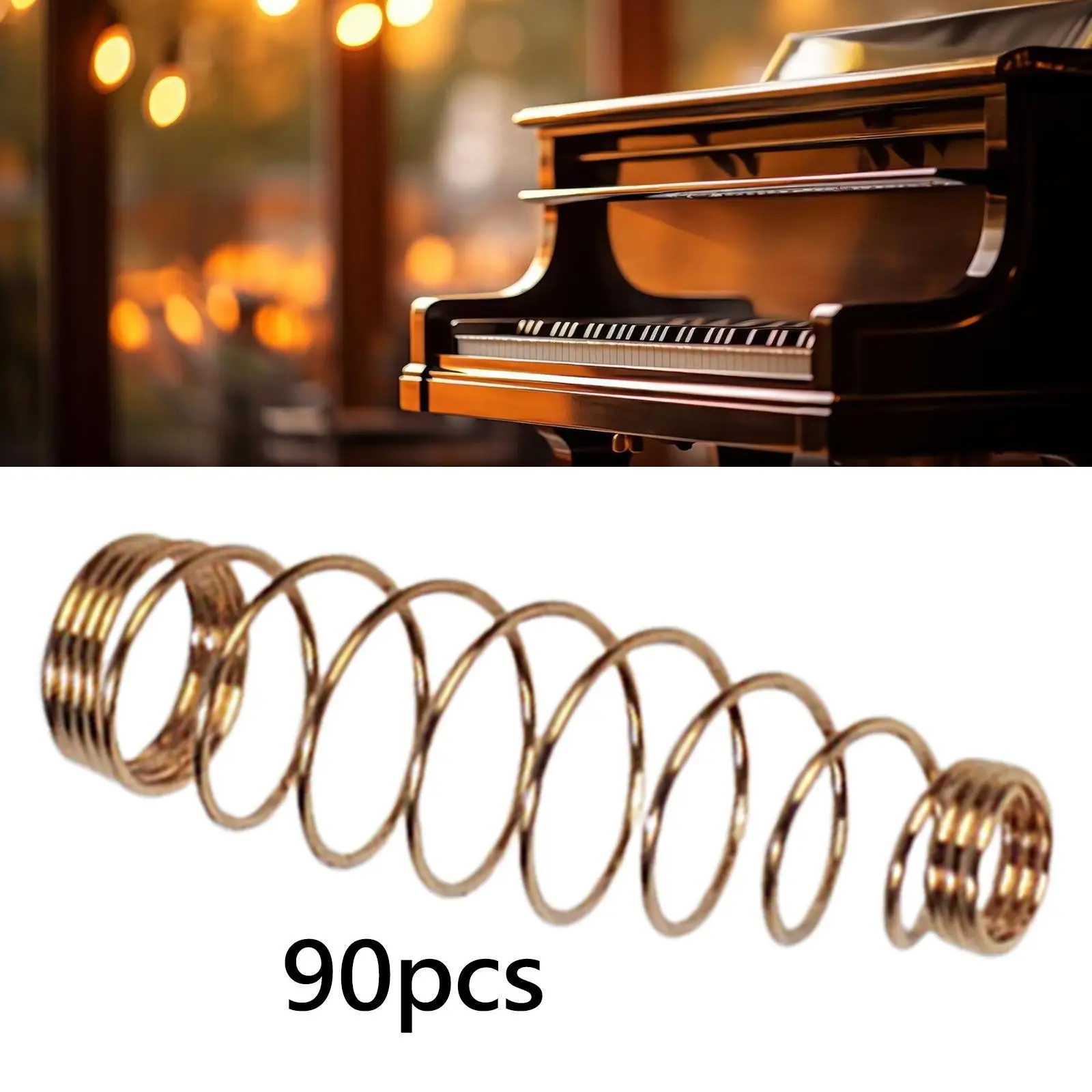 90Pcs Upright Piano Repair Spring Tuning Spring Multifuncation Spiral Spring