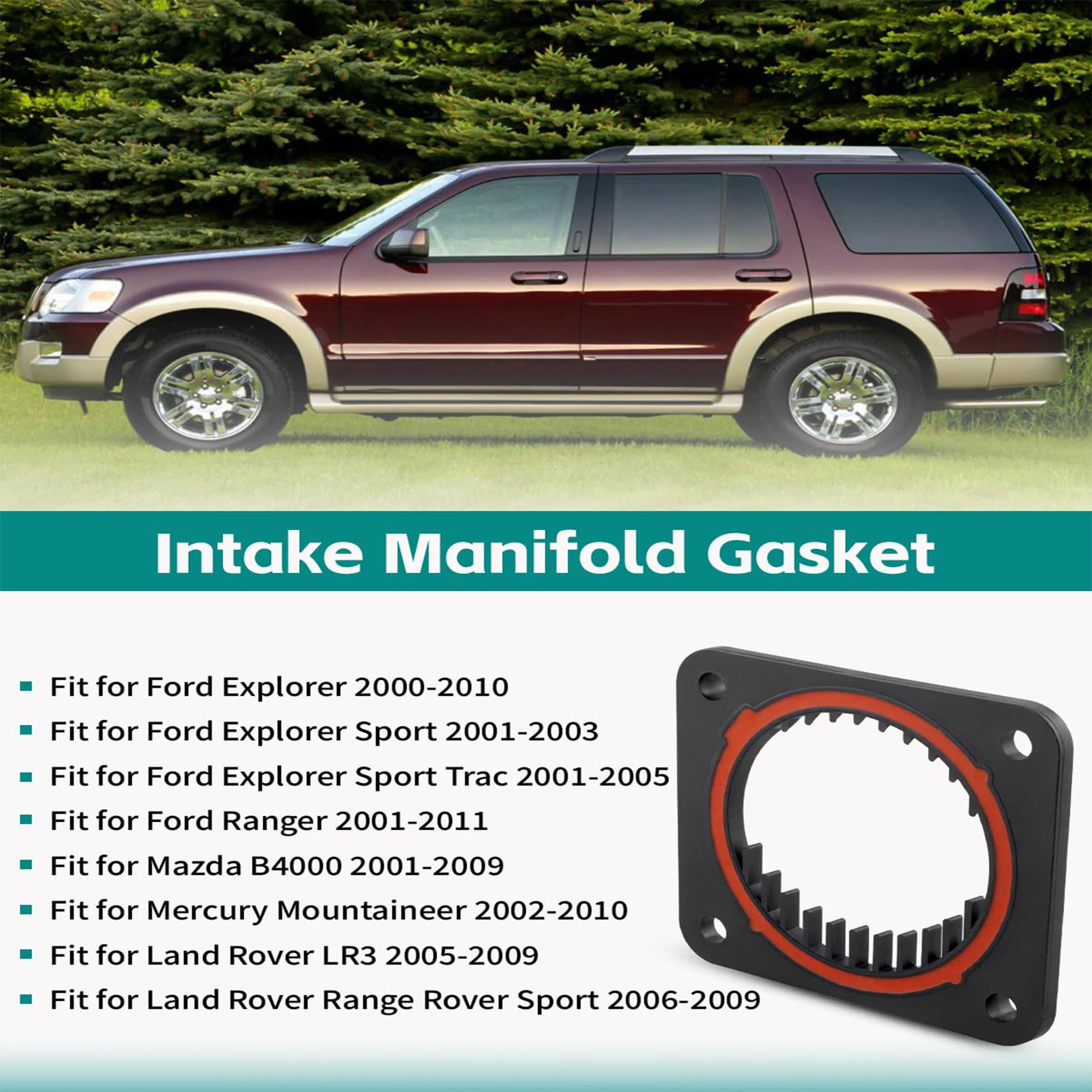 MS96123-1 Intake Manifold Gasket Set For Ford Explorer Ranger Mazda B4000 LR3 4.0L V6 SOHC 2000-2011