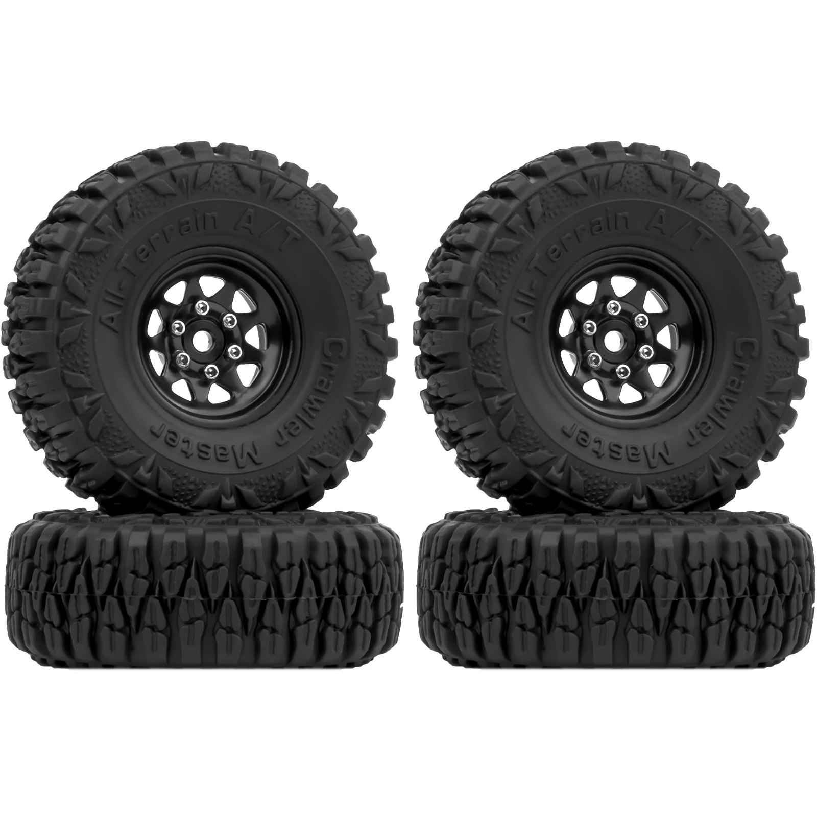 RCZIPROY 1.0 "إطارات قفل حافة 58*21 مللي متر مجموعة الإطارات ل 1/18 1/24 RC الزاحف محوري SCX24 FMS FCX24 TRX4M RC الإطارات محور ترقية أجزاء