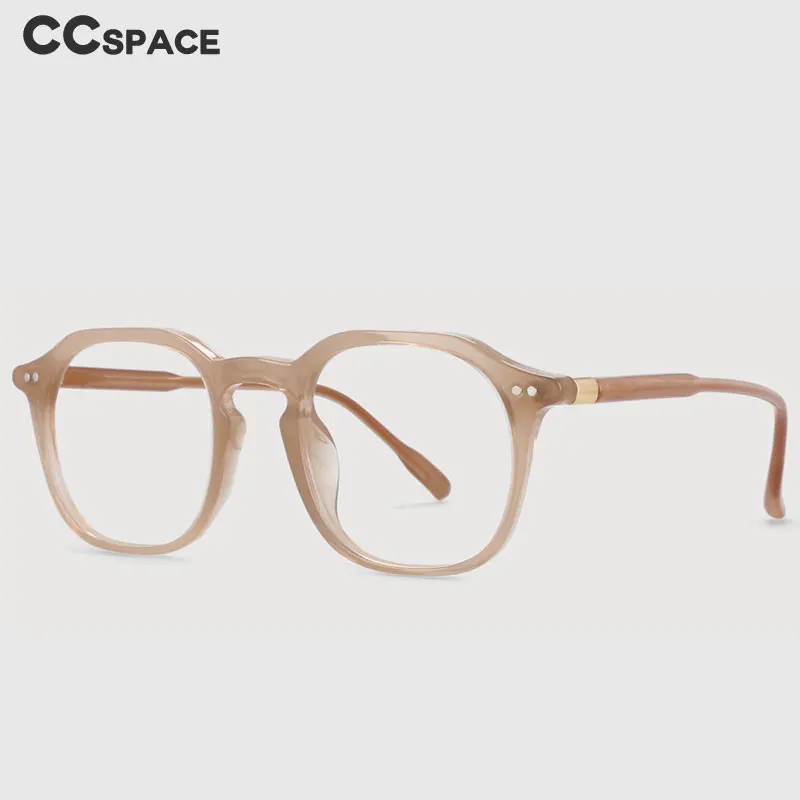 53965 retro redondo plástico titânio anti luz azul armações de óculos ópticos rebite masculino feminino tr90 moda computador óculos