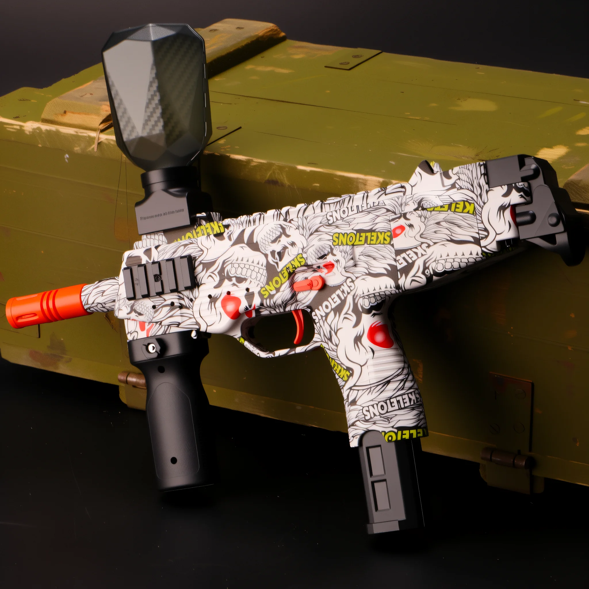 UZI ジェルボールブラスターセット - 充電式屋外戦闘おもちゃ 14歳以上のティーン向け、男の子と女の子へのギフトに最適 (ジェルビーズは含まれません)