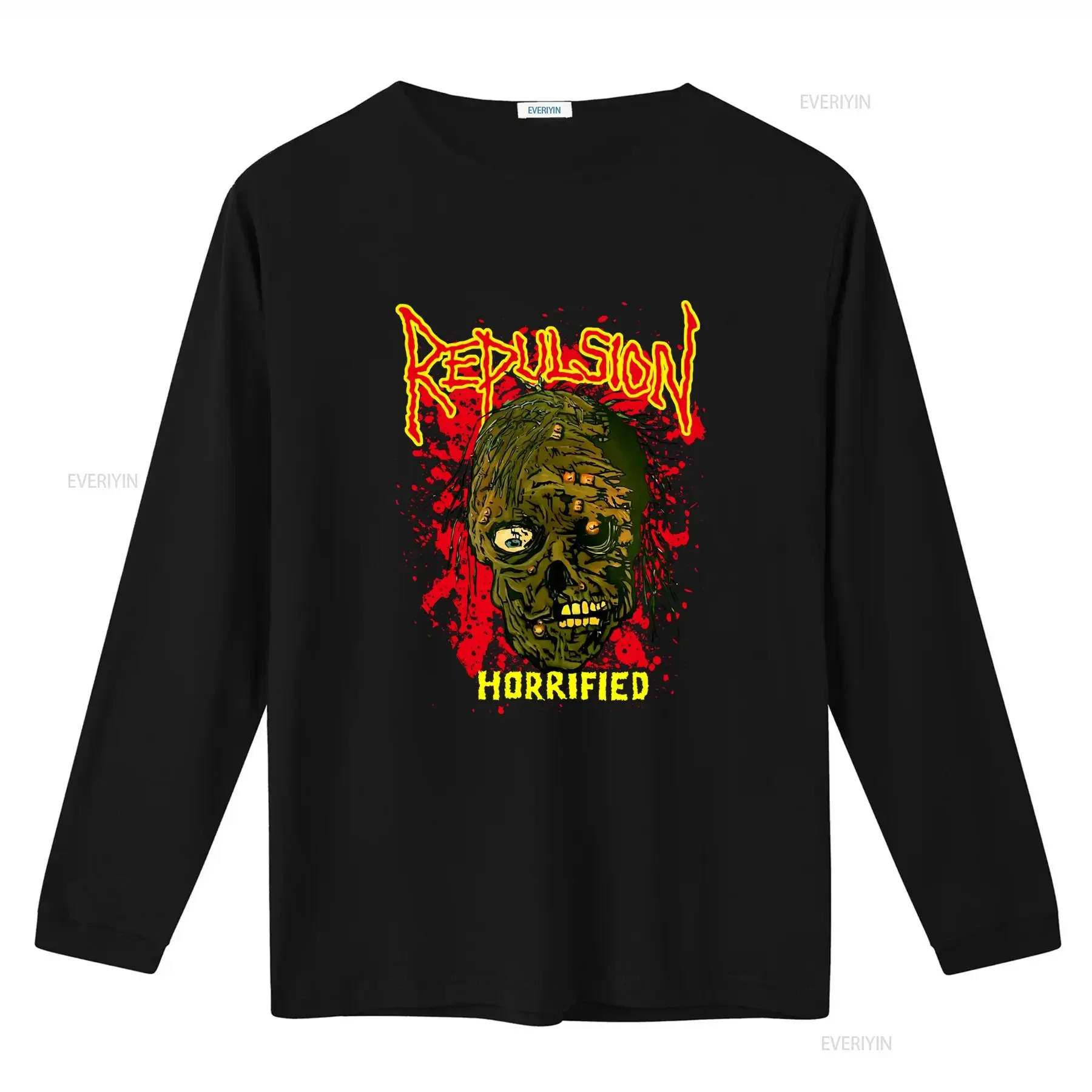 NEW Repulsion Horrified Vintage American Music T Shirt S 4XL vintage Washed Breathable Slightly designer clothes Unisex Casual