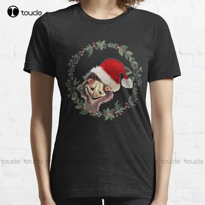 Santa'S Emu A Aussie Christmas Classic T-Shirt Tee Shirts For Men Custom Aldult Teen Unisex Fashion Funny New Xs-5Xl New