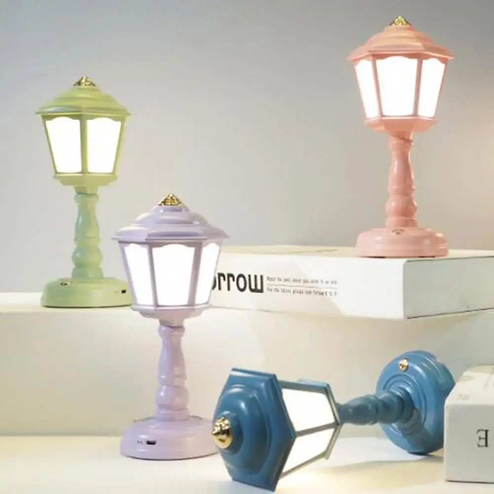 Desk Lamp Retro Style Non-Slip Base Stepless Dimmable Eye Protection Color Temperature Adjustable Flicker Free USB Charging Tabl
