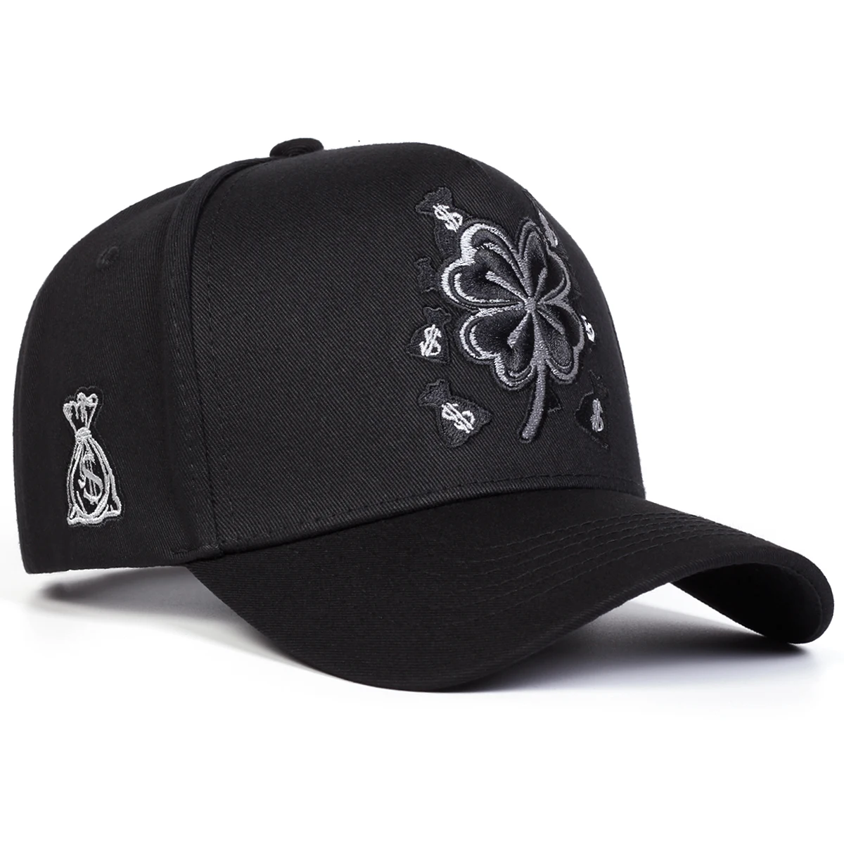 Unisex Four-leaf Clover Embroidery Baseball Caps Spring Autumn Outdoor Adjustable Casual Hats Sunscreen Hat Sports Cap