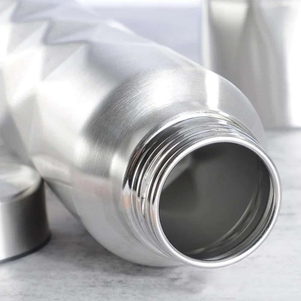 Bouteille de Sport aquatique de grande capacité en acier inoxydable de 1000ml, flacon de Sport anti-fuite à paroi unique pour Fitness, salle de Sport, Camping