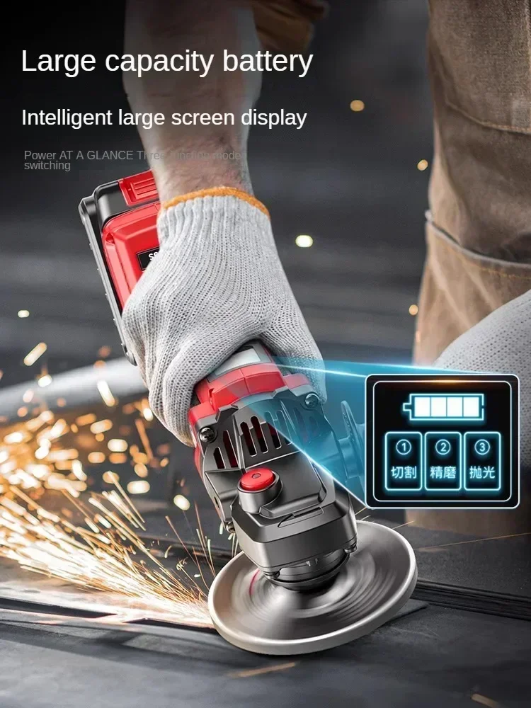 Amoladora angular compacta de litio sin escobillas con funciones de pulido y corte