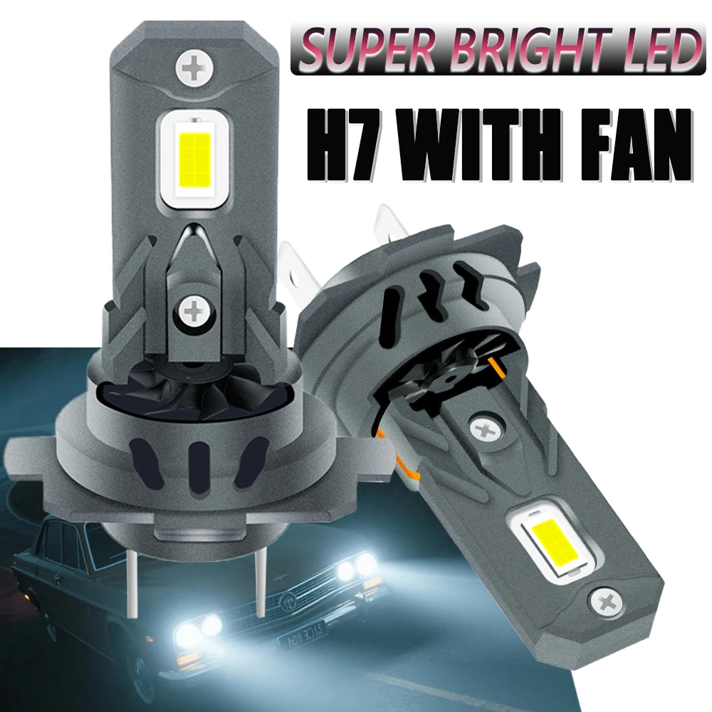 

CANBUS H7 LED Lights for Car Headlight Bulbs 800000LM 12V Wireless Mini Auto Headlamp High Power with Fan Automobile Spotlights
