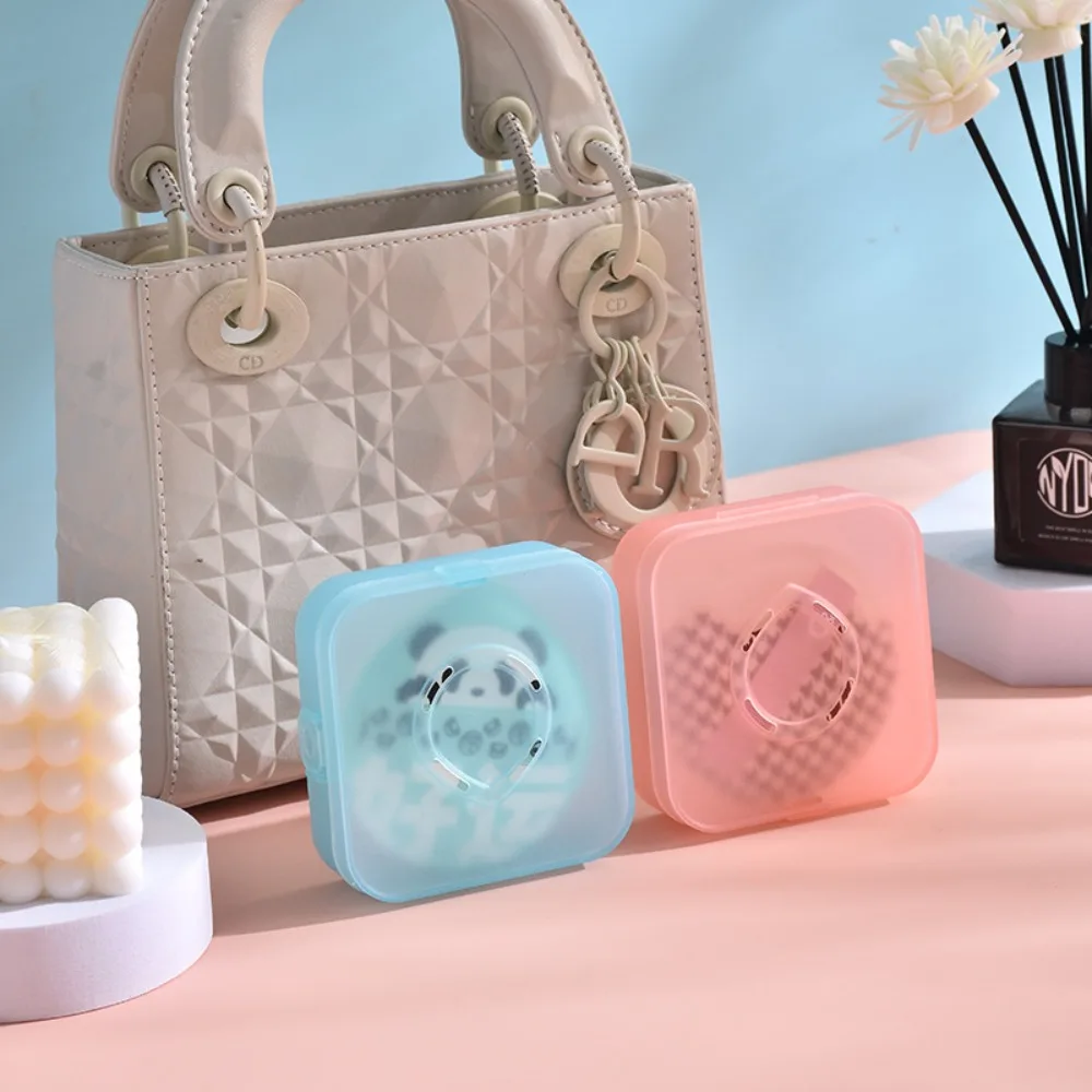 Draagbare poederdons opbergdoos Ademend Meerdere poriën Lege doos Verpakking Stofdicht Grote poederdonsdoos Make-up gereedschap