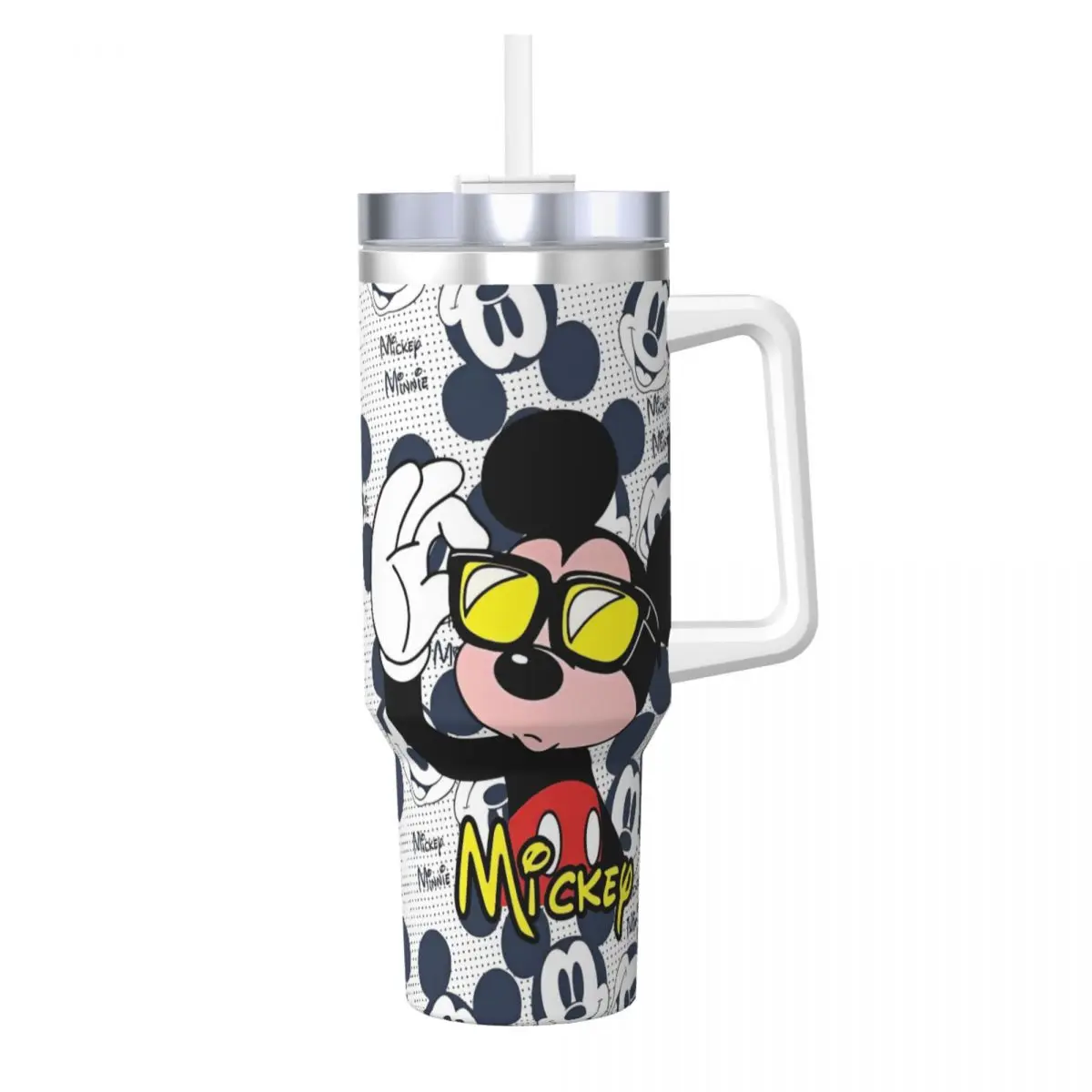 Mickey Cartoon Tumbler Cold Drink Water Bottle Heat Preservation Stainless Steel Coffee Mug Custom Beach Car Mugs