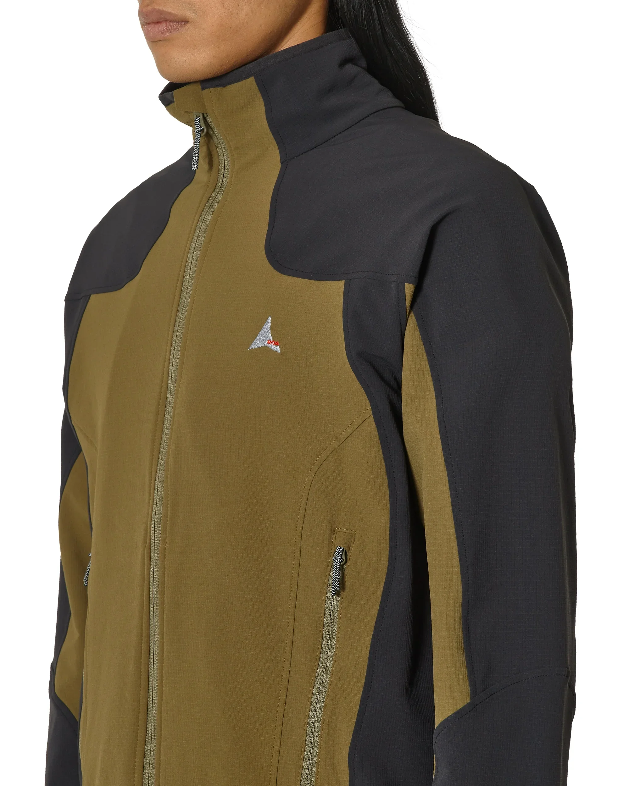 ROA HIKING Archive Technical Deconstruct Splicing Utility Stand Collar Jacket Hiking Fitness Commuting Outdoor Sports Outerwear