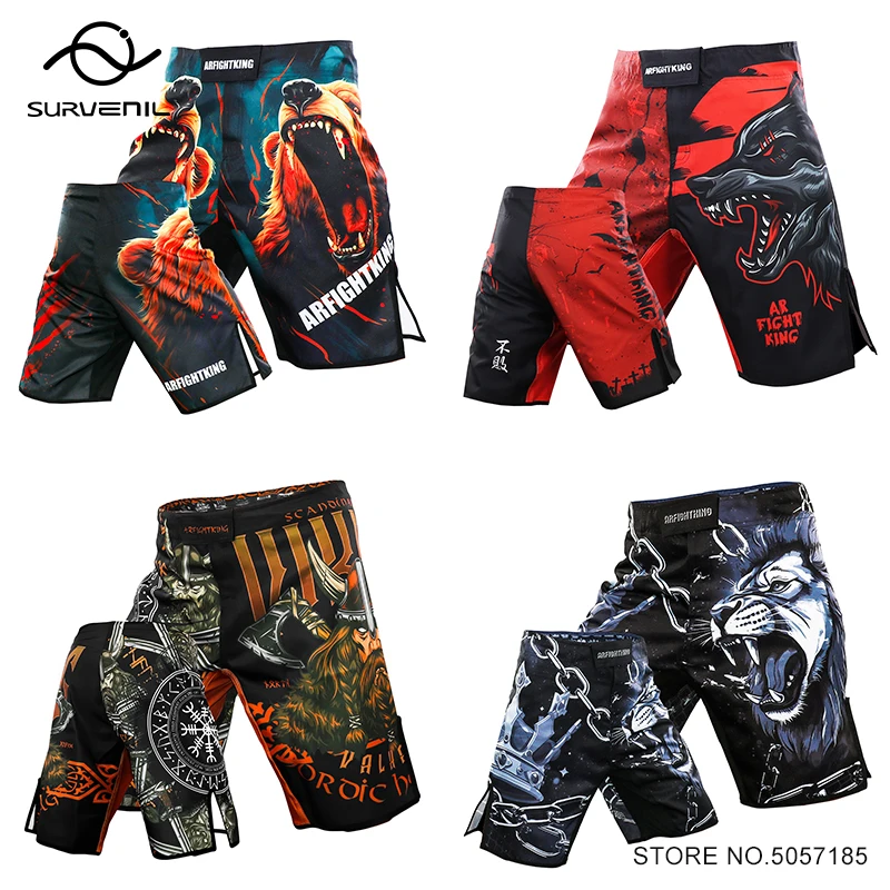 MMA Shorts Tiger Muay Thai Shorts Men's Fight Pants Fitness Gym Mixed Martial Arts Sparring Grappling Kickboxing Boxing Trunks