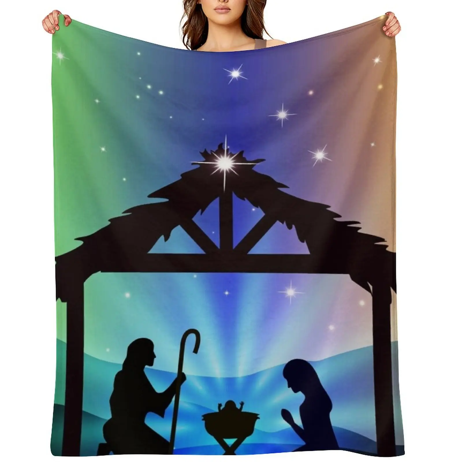 

Nativity Jesus Throw Blanket Sofa Throw Thermals For Travel Fashion Sofas Flannel Blankets