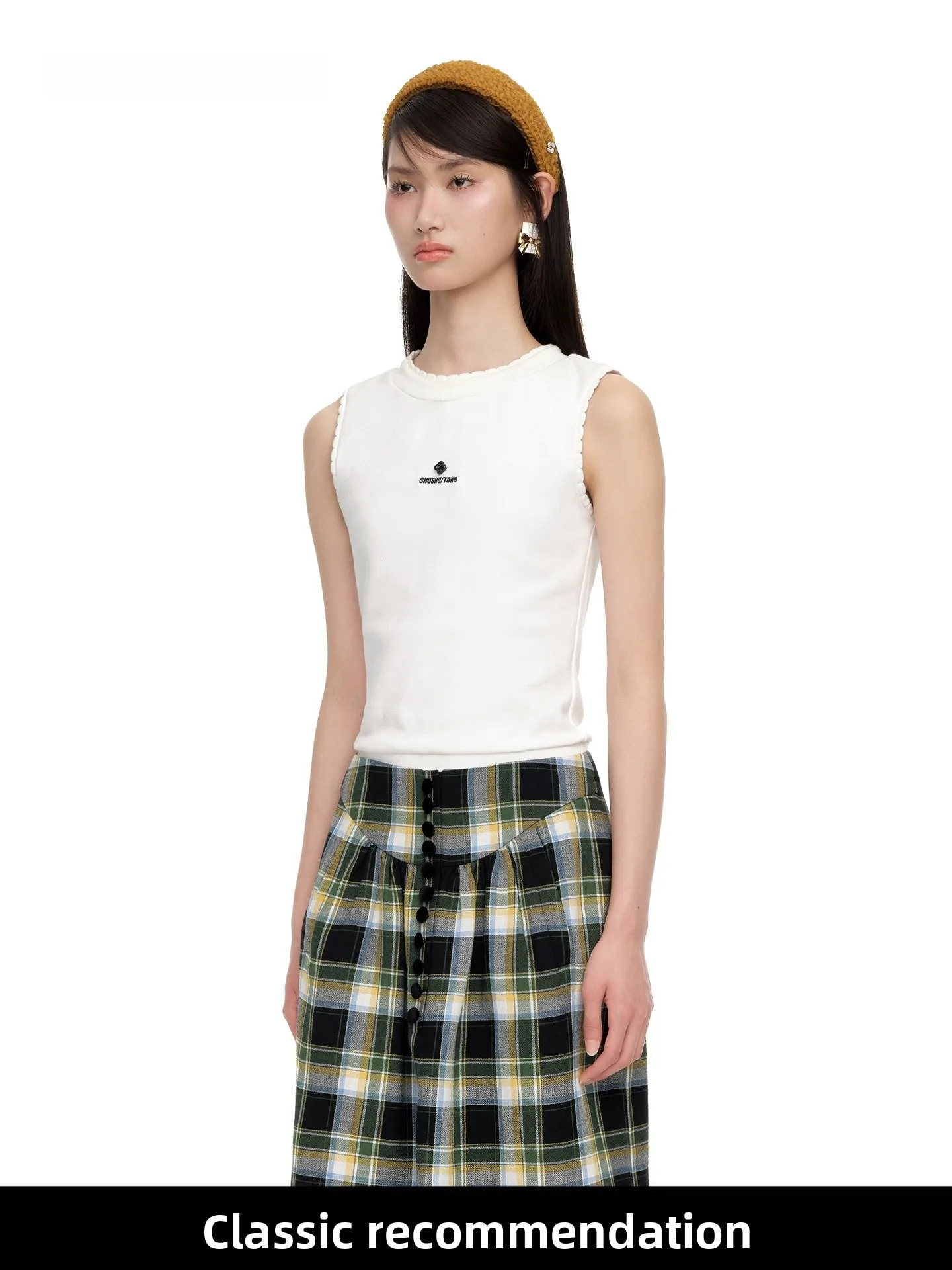 

Ele Faionable Svel T-irt Chiffon Trim Trendy Design Premium Quali Women's Top for Autumn Season round Ne