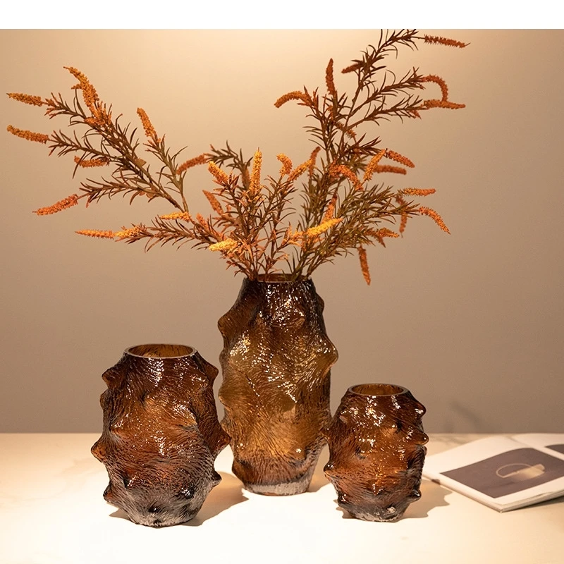 Sea Cucumber Glass Vase Hydroponic Flower Pots Decorative Arrangement Desk Decoration Floral Vases Modern Decor