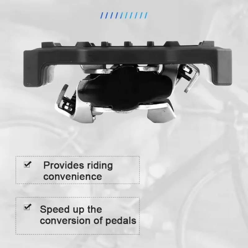 AliExpress 1pc Bicycle Clipless Pedal Adapter Flat Platform Converter for Shimano SPD Dual-Sided Lock Turn Bike Accessories