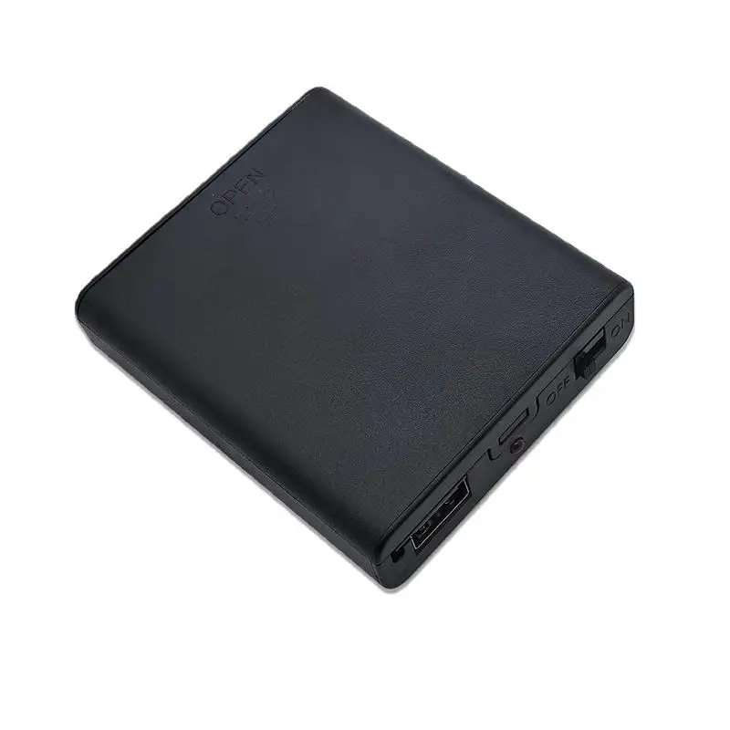 1Pcs 4 Slots AA Battery Holder No.5 Battery Case With Power Switch and USB Female Socket Indicator Light AA Battery Box
