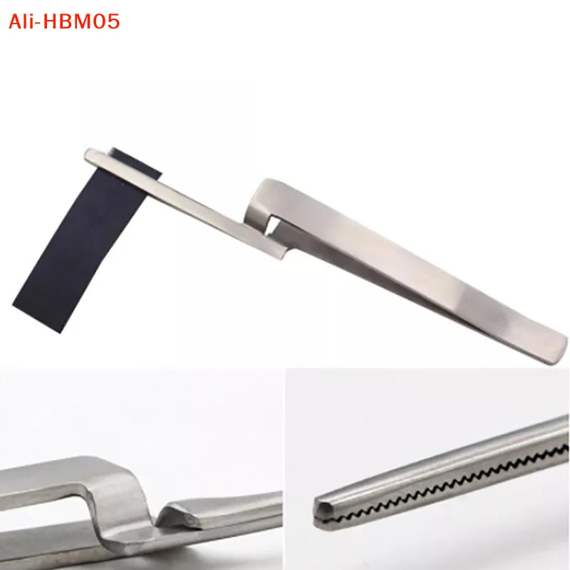 (HB05)Dental Occlusal Paper Tweezers Straight Bite Articulating Paper Holder Serrated Plier Forcep Tool Stainless Steel