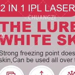 2 In 1 OPT IPL Laser Machine, 808 Freezing Point Painless Hair Removal, Laser Tattoo & Freckle Removal Beauty Equipment for Salo