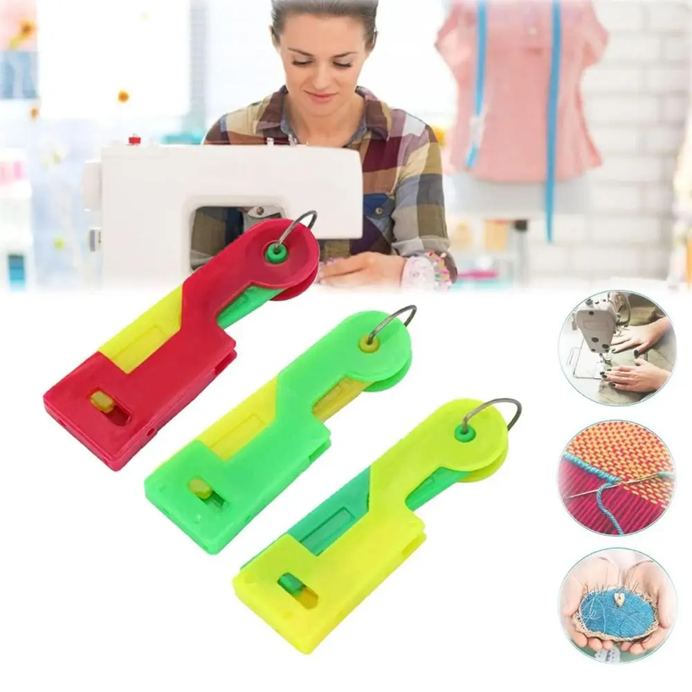 Enhebrador de aguja automático, máquina de coser con mango de plástico, enhebrador de aguja, accesorios de costura, 20 piezas