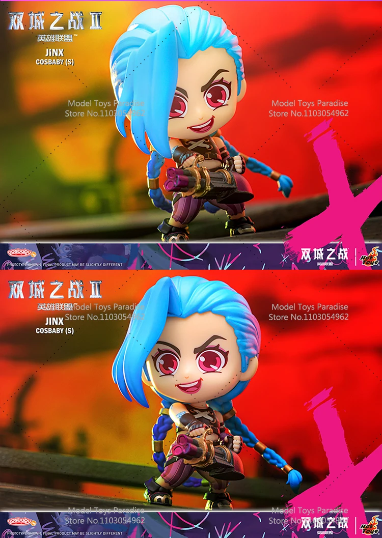 HOTTOYS COSB1101-1102 personajes animados clásicos a escala de 10CM Jinx Vi Arcane: League of Legends conjunto completo figura de acción de soldado