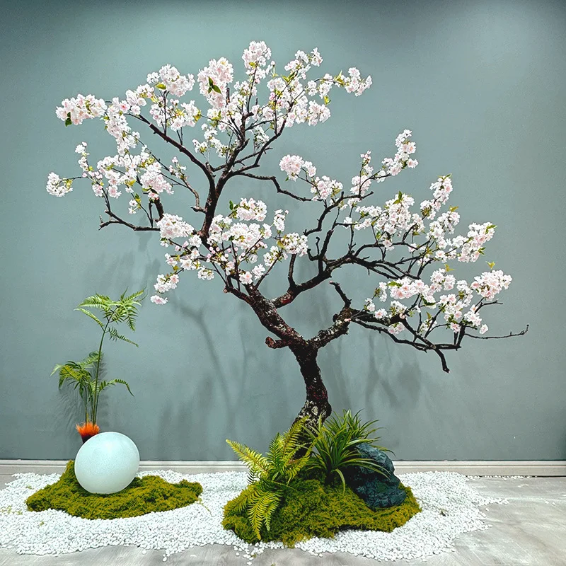 Simulated Pear Blossom Jasmine Wishing Tree White Large Indoor Plant Floral Set