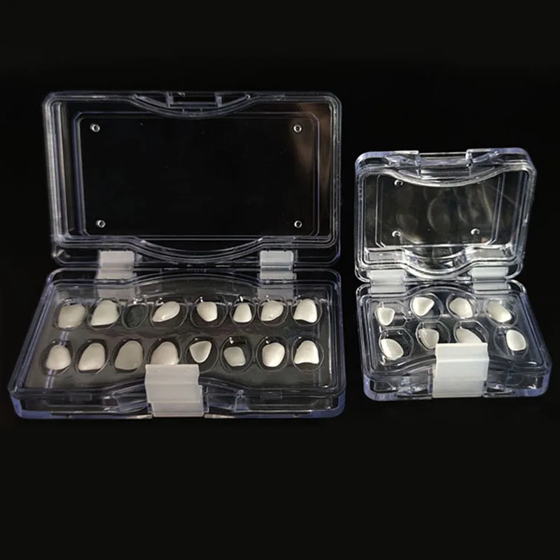 5pcs Dental Tooth Box with Film Transparent Plastic Dentistry Supply Membrane with Hole Storage Box Lab Materials