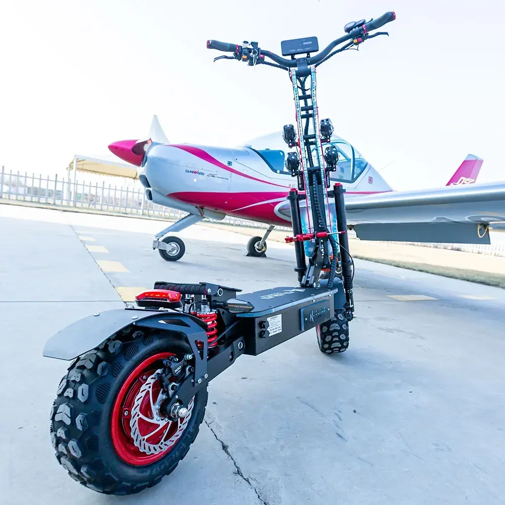 K14 10000 واط محرك مزدوج سكوتر كهربائي كبير 72 فولت 40 أمبير 14 بوصة إطارات للطرق الوعرة السرعة القصوى 90-120 كم/ساعة الفرامل الهيدروليكية Escooter #2