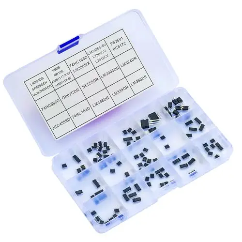 SMD دارة متكاملة JRC4558D ، LM358DR ، 74HC595D ، NE555DR ، LM324DR ، ULN2003ADR ، 74HC165D ، LM386MX ، L7805CV