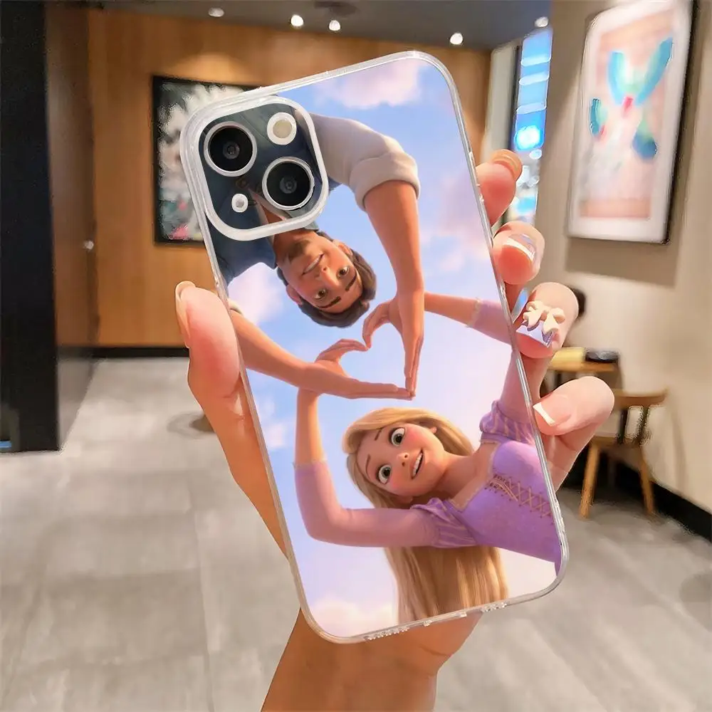 Tangled Rapunzel Phone Case Ultra-thin transparent TPU silicone case for iPhone 17 16 15 14 13 12 11 Pro Max soft slim cover fit view 4