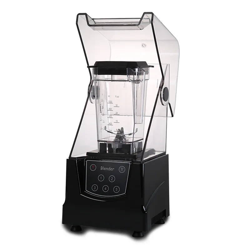 Sand Ice Machine Commercial Milk Tea Shop Mute Cover Soundproof Smoothie Planer Crushed Ice Mixer Juice Cooking Machine
