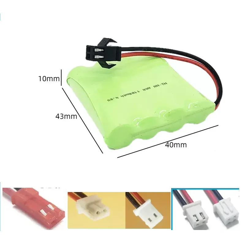 AAA Ni-MH Rechargeable Power Module 4.8V 1100mAh Built-in Plug Battery Cell For Kids Toys Emergency Light Replacement Spare Unit