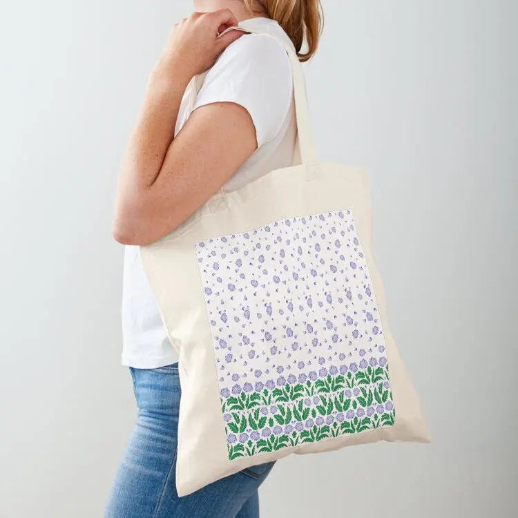 

Blue flowers pattern Tote Bag bag luxury women Handbags canvas tote bags Reusable bags