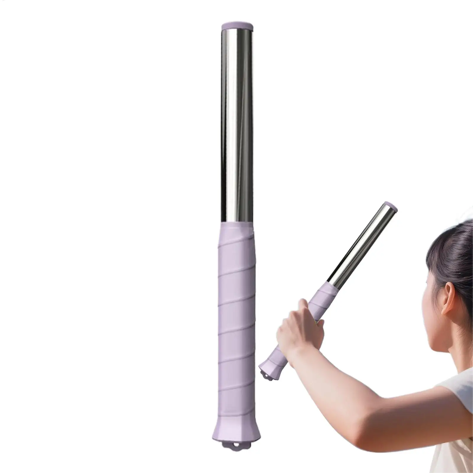 

Comfortable Badminton Racket Swing Trainer Stainless Steel Non-Slip Practical Grip Aid Badminton Swing Trainer Pole Tools