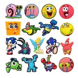 1pcs Cartoon SpongeBob Patrick Star PVC Shoe Charms Monsters Inc Sullivan Shoe Accessories Decorations Kids Women Shoes Buckle