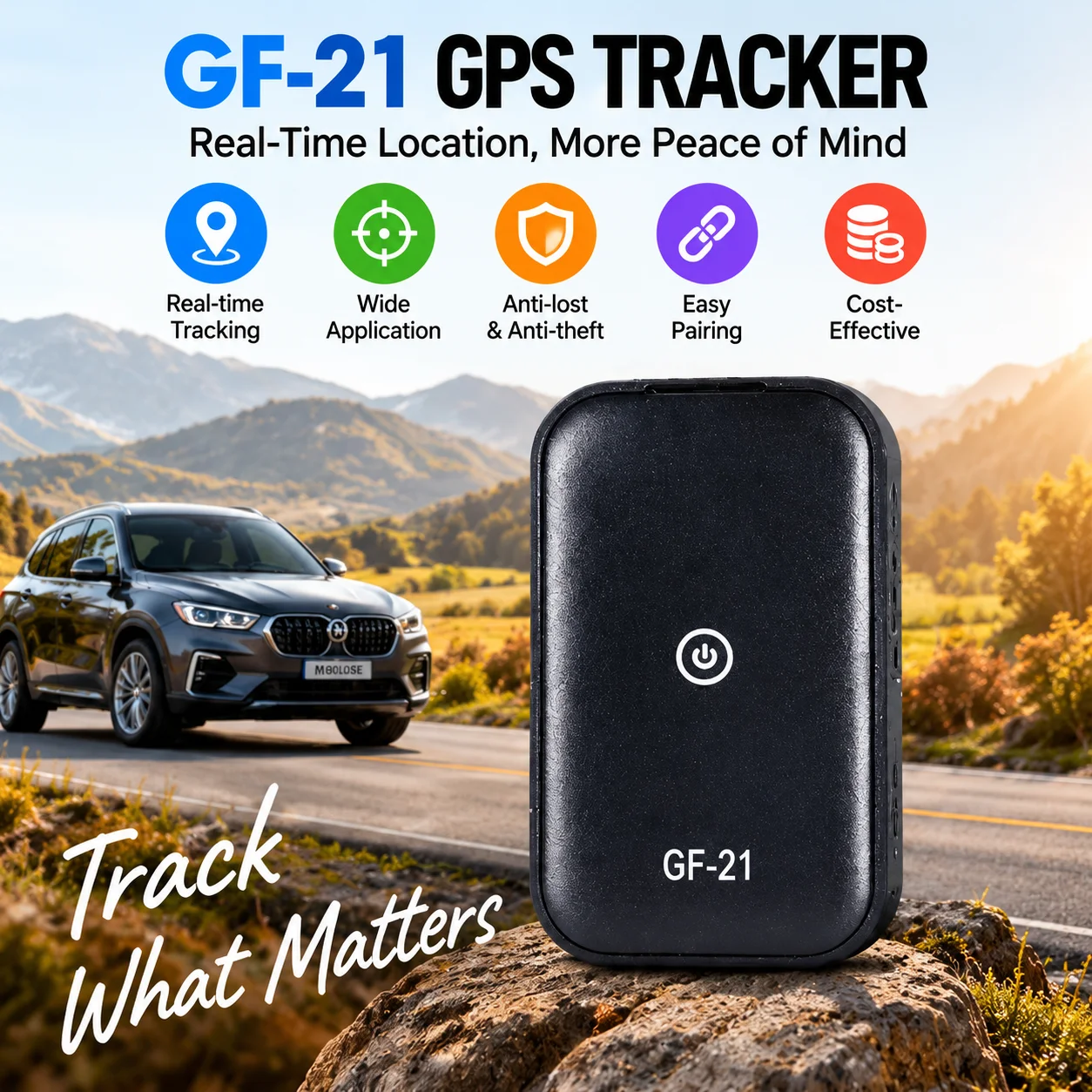 Mini GF21 GPS Tracker Precise Positioning Mini CarTracker Universal Car Bike GPS Tracker for the Elderlyand Children